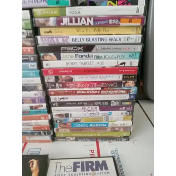 Lot Of 46 Ulimate Workout Lot Of Dvds Pilates Yoga Abs Core + More!~ Trl4#193
